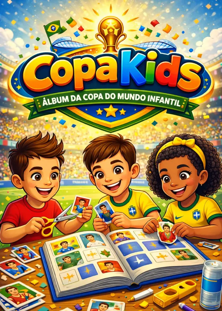 Capa do Álbum de Figurinhas Copa Kids